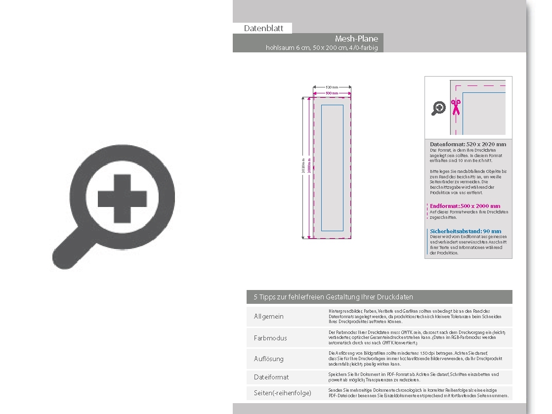 Product Bild hochwertige_mesh-plane_50_x_200_cm__4_0-farbig_bedruckt__hohlsaum_links_und_rechts_(durchmesser_hohlsaum_6_0_cm)